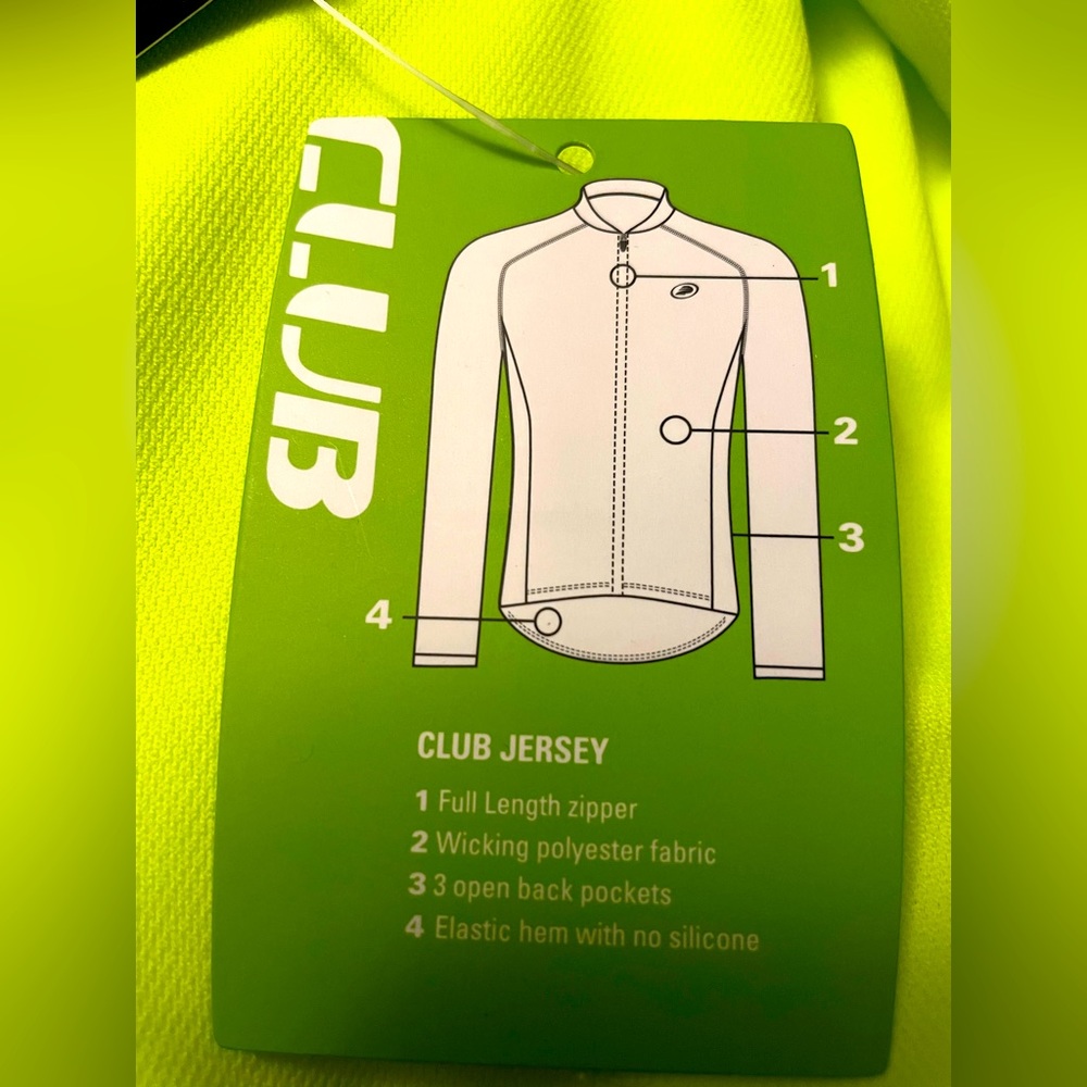 Performance brand long sleeve club jersey full zip